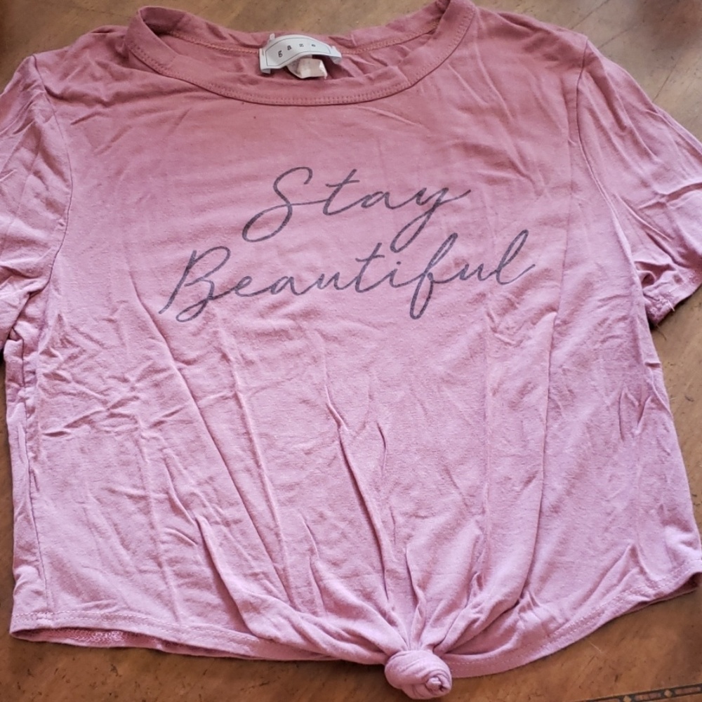 Rose pink crop top